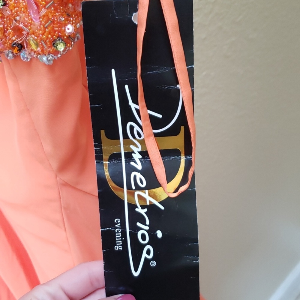 Gorgeous bright orange party dress NWT - Picture 7 of 8
